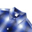 画像3: CalTop (キャルトップ) OMBRE CHECK L/S SHIRTS ロイヤル/ホワイト (3)