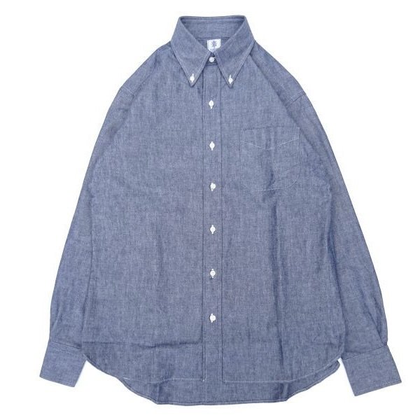 画像1: GAMBERT SHIRT (ギャンバートシャツ) B/D SHIRT CHAMBRAY ネイビー (1)