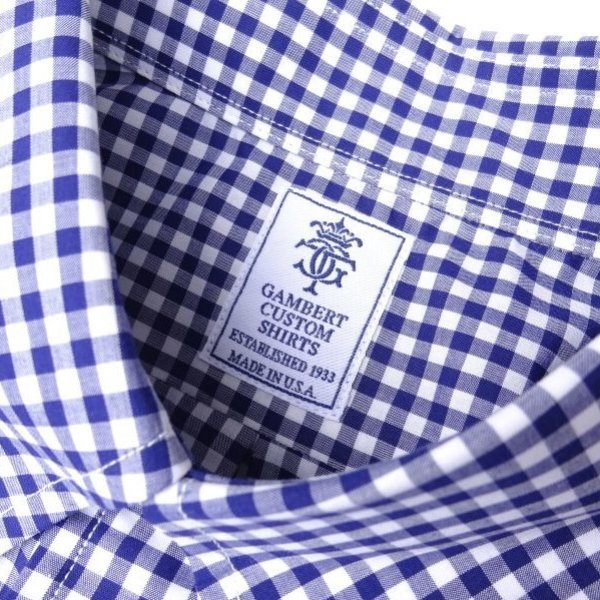 画像3: GAMBERT SHIRT (ギャンバートシャツ) B/D SHIRT BROADCLOTH GINGHAM CHECKS ネイビーギンガム (3)