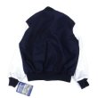 画像2: GAME SPORTSWEAR (ゲームスポーツウェア) Varsity Wool Leather Jacket ダークネイビー (2)