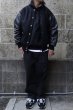 画像7: GAME SPORTSWEAR (ゲームスポーツウェア) Varsity Wool Leather Jacket ブラック×ブラック (7)