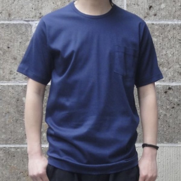 画像4: gicipi (ジチピ) CREW NECK POCKET T-Shirt ネイビー (4)
