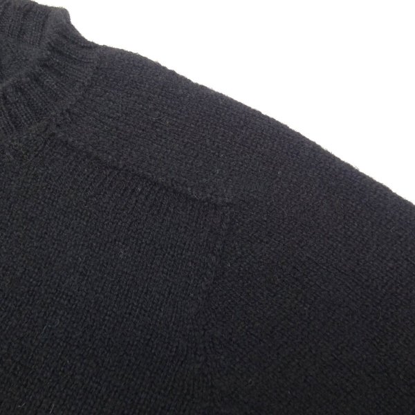 画像4: Jamieson’s (ジャミーソンズ) Plain Saddle Shoulder crew neck ブラック (4)