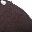 画像4: Jamieson’s (ジャミーソンズ) Plain Saddle Shoulder crew neck ミディアムブラウン (4)