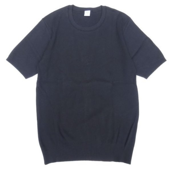 画像1: gicipi (ジチピ) COTTON KNIT TEE ブラック (1)