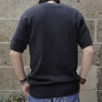 画像3: gicipi (ジチピ) COTTON KNIT TEE ブラック