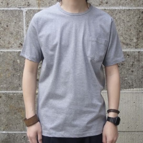 画像4: gicipiI (ジチピ) CREW NECK POCKET T-Shirt グレー (4)