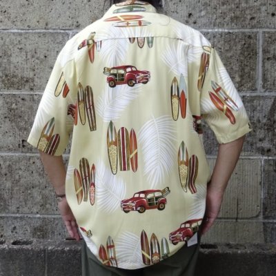 画像3: TWO PALMS (トゥーパームス) S/S Hawaiian Shirt / Rayon WOODY ベージュ