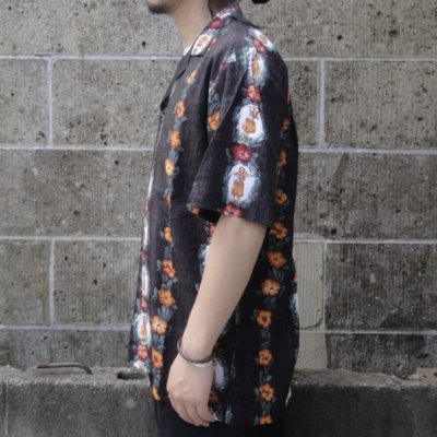 画像2: TWO PALMS (トゥーパームス) S/S Hawaiian Shirt Hula Dolls ブラック