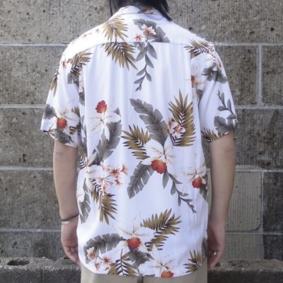 画像3: TWO PALMS (トゥーパームス) S/S Hawaiian Shirt HAWAIIAN ORCHID ホワイト