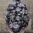 画像3: TWO PALMS (トゥーパームス) L/S Hawaiian collar shirt / Cotton LOVE SHACK ブラック (3)