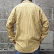 画像3: TWO PALMS (トゥーパームス) L/S with side slit ロバートカフマン ファブリック / Ponderosa plaids オークル ”SAMPLE” (3)