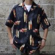 画像1: TWO PALMS (トゥーパームス) S/S Hawaiian Shirt / Rayon WOODY ブラック (1)