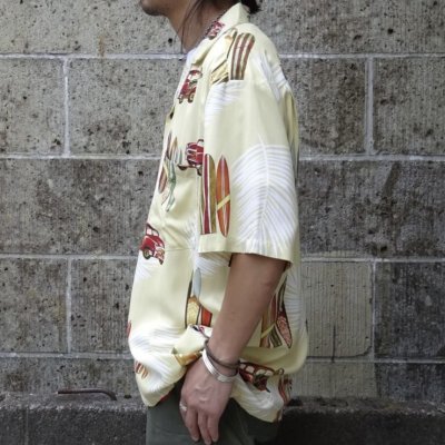 画像2: TWO PALMS (トゥーパームス) S/S Hawaiian Shirt / Rayon WOODY ベージュ
