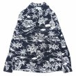 画像4: TWO PALMS (トゥーパームス) L/S Hawaiian collar shirt / Cotton LOVE SHACK ブラック (4)