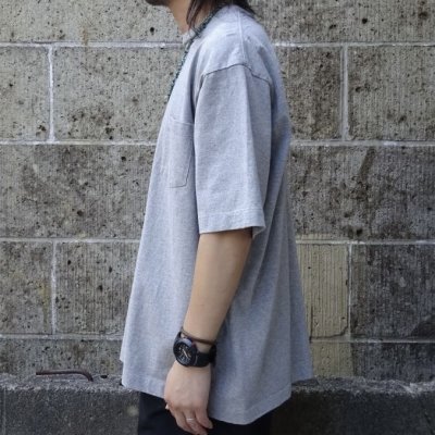 画像2: MIDA (ミダ) CREW NECK POCKET TEE S/S ヘザーグレー