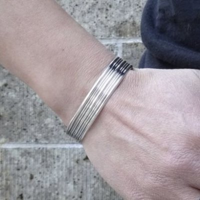 画像1: FIRST AMERICAN TRADERS (ファーストアメリカントレーダーズ) SILVER BLACELET ワイド