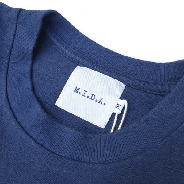 画像3: MIDA (ミダ) CREW NECK POCKET TEE S/S ネイビー (3)