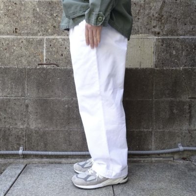 画像2: RICCARDO METHA (リカルドメッサ) 1TUCK WIDE PANTS DRAGON TWILL ホワイト