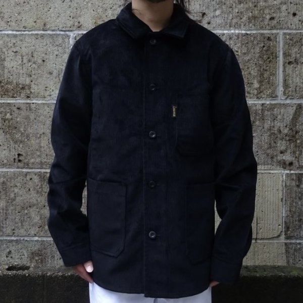 画像6: Le LABOUREUR (ルラブルール) VESTON VELOURS コーデュロイ ブラック (6)