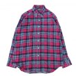 画像1: Deadstock 90's CLEVE (クリーブ) ライトフランネルシャツ D PLAID (1)