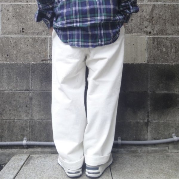 画像8: RICCARDO METHA (リカルドメッサ) 1TUCK WIDE PANTS CORDUROY ナチュラル (8)