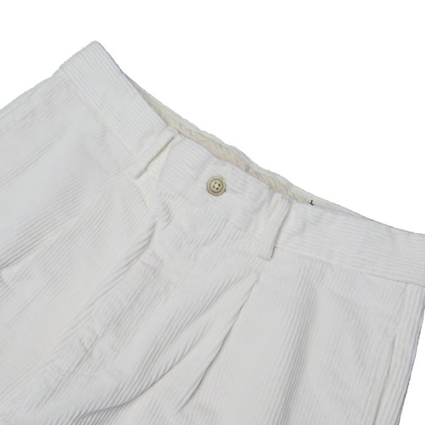 画像4: RICCARDO METHA (リカルドメッサ) 1TUCK WIDE PANTS CORDUROY ナチュラル (4)