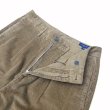 画像5: RICCARDO METHA (リカルドメッサ) 1TUCK WIDE PANTS CORDUROY カーキ (5)