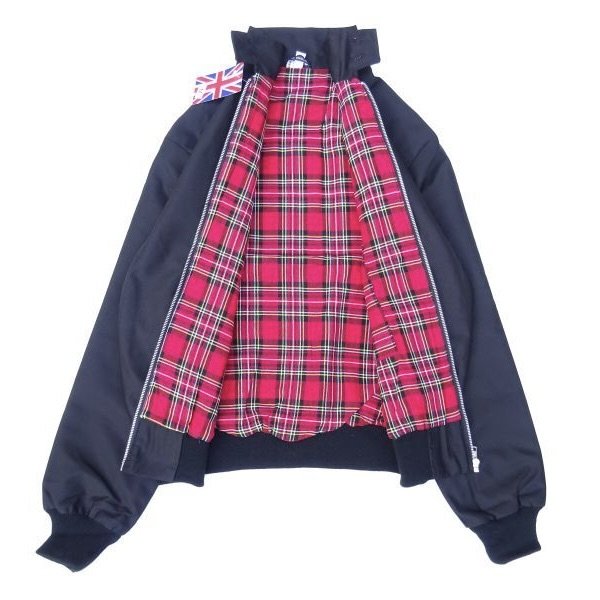 画像2: Deadstock 00's HARRINGTON JK UK製 ブラック (2)