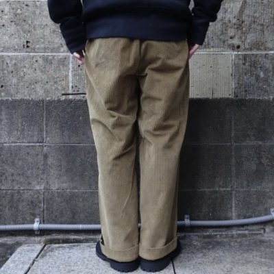 画像3: RICCARDO METHA (リカルドメッサ) 1TUCK WIDE PANTS CORDUROY カーキ