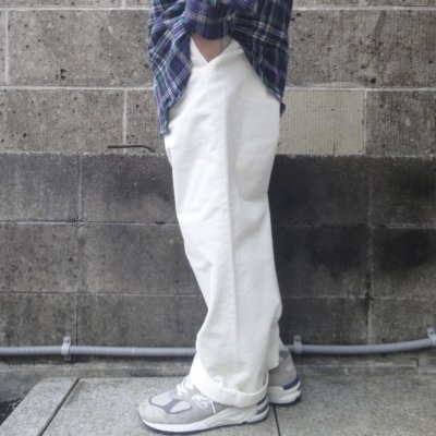 画像2: RICCARDO METHA (リカルドメッサ) 1TUCK WIDE PANTS CORDUROY ナチュラル