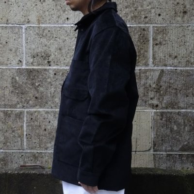 画像2: Le LABOUREUR (ルラブルール) VESTON VELOURS コーデュロイ ブラック