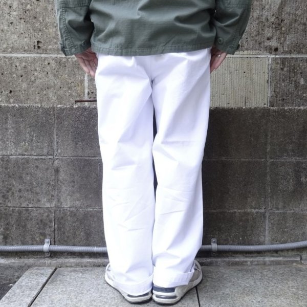 画像8: RICCARDO METHA (リカルドメッサ) 1TUCK WIDE PANTS DRAGON TWILL ホワイト (8)