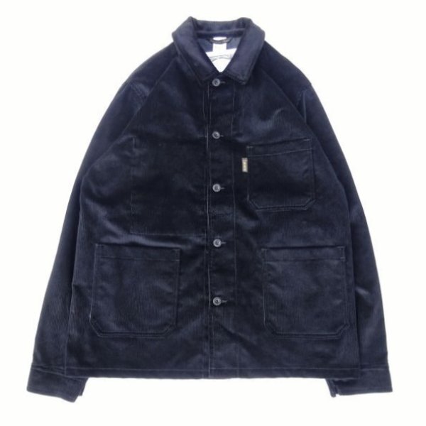 画像1: Le LABOUREUR (ルラブルール) VESTON VELOURS コーデュロイ ブラック (1)