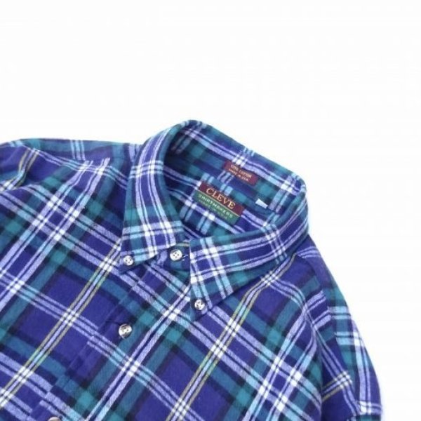 画像3: Deadstock 90's CLEVE (クリーブ) ライトフランネルシャツ B PLAID (3)
