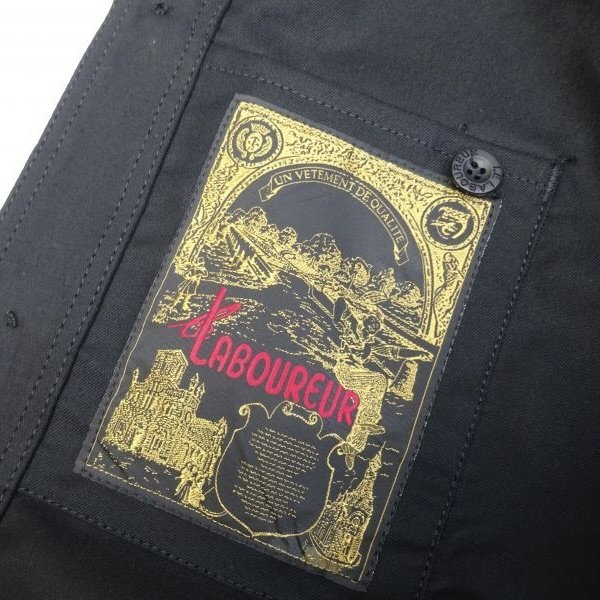 画像4: Le LABOUREUR (ルラブルール) VESTON MOLESKIN 100% COTTON ブラック (4)