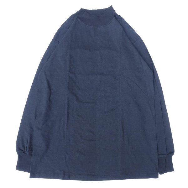 画像1: LIFEWEAR (ライフウェア) LONG SLEEVE MOCK NECK TEE ブラック (1)