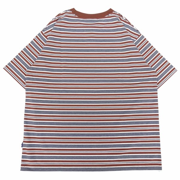 画像2: THOUSAND MILE (サウザンドマイル) SHORT SLEEVE T-SHIRT BORDER ブラウンボーダー (2)