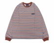 画像1: THOUSAND MILE (サウザンドマイル) LONG SLEEVE T-SHIRT BORDER ブラウンボーダー (1)