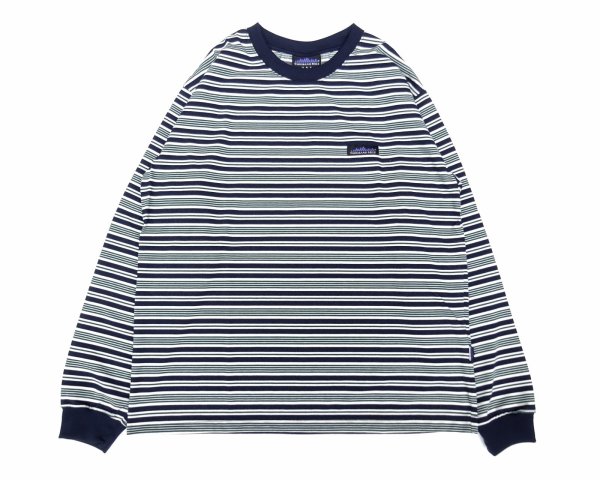 画像1: THOUSAND MILE (サウザンドマイル) LONG SLEEVE T-SHIRT BORDER グリーンボーダー (1)