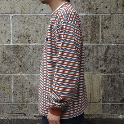 画像2: THOUSAND MILE (サウザンドマイル) LONG SLEEVE T-SHIRT BORDER ブラウンボーダー