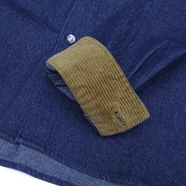 画像5: SERO (セロ) LONG SLEEVE DOUBLE POCKET SHIRT DENIM&CORDUROY インディゴ (5)