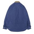 画像2: SERO (セロ) LONG SLEEVE DOUBLE POCKET SHIRT DENIM&CORDUROY インディゴ (2)
