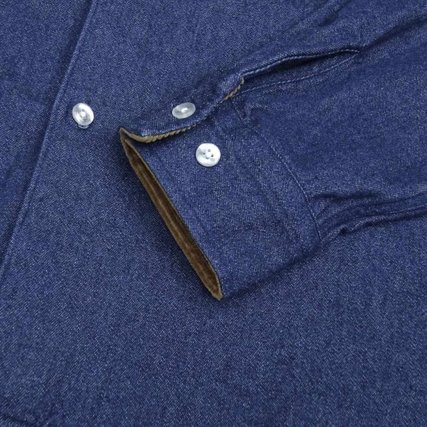 画像4: SERO (セロ) LONG SLEEVE DOUBLE POCKET SHIRT DENIM&CORDUROY インディゴ (4)