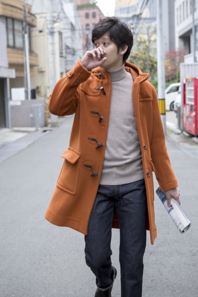 画像17: INVERTERE (インバーティア) NEWTON ABBOT DUFFLE COAT バーントオレンジ (17)