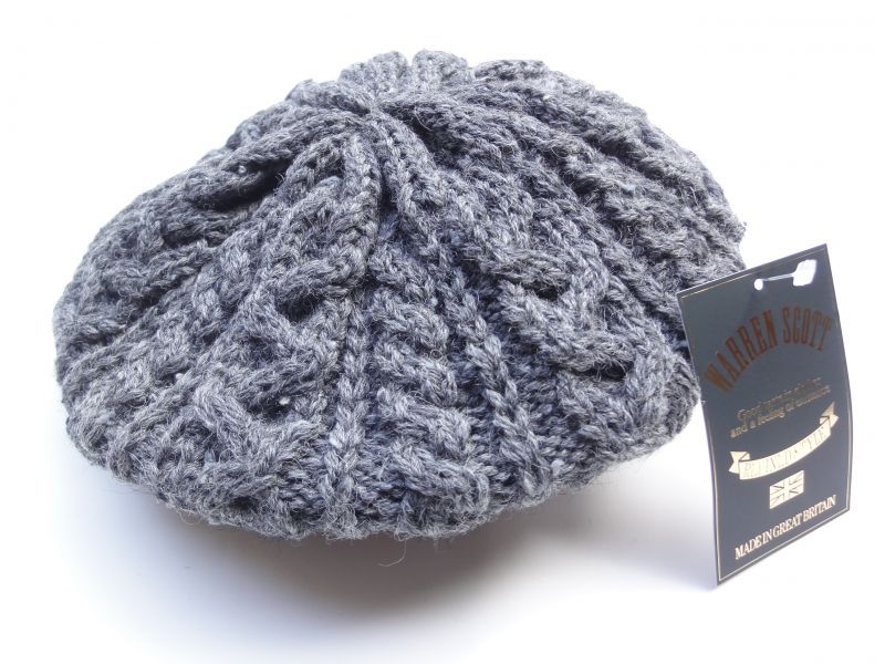 WARREN SCOTT イギリス製 ケーブル ニット帽 wool