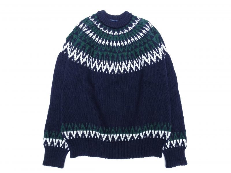 GUERNSEY WOOLLENS (ガンジーウーレンズ) ICEMAN CREW NECK ネイビー