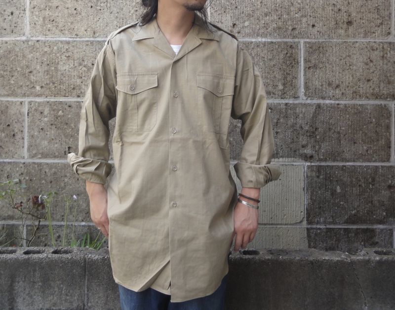 Deadstock (デッドストック) 50-60's FRENCH ARMY OFFICER SHIRTS ベージュ
