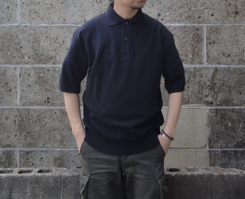 gicipi (ジチピ) SCAMPO RELAX KNITSEW POLO SHIRT ブラック 通販