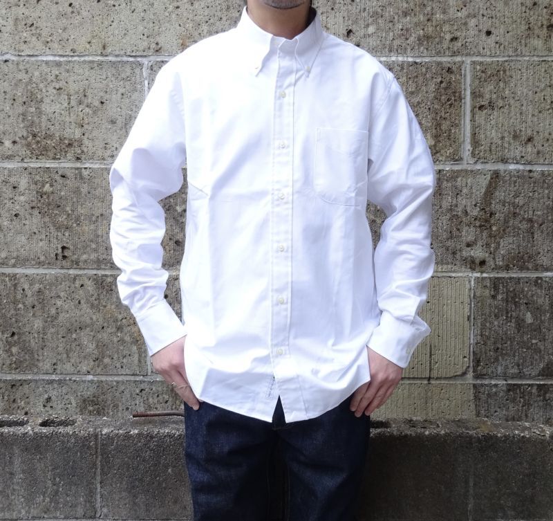 GAMBERT SHIRT (ギャンバートシャツ) B/D SHIRT OX SOLID ホワイト